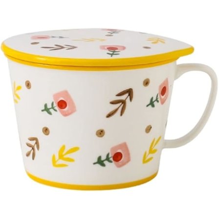 Nudelkoppsskål med lock, matlåda för studenter, snabbnudelsoppskål, middagsskål (Färg: C, Storlek: En storlek)