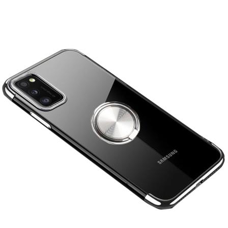 Skal med Ringhållare - Samsung Galaxy A41 Silver