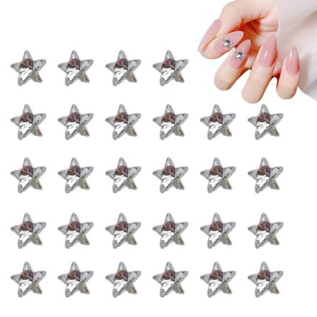 100 stk spikerhinestone stjerneformede perler spikerpynt glass