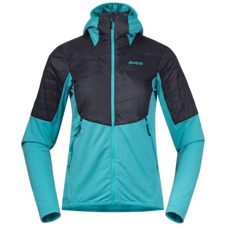 Bergans Senja Midlayer Hood Jacket Women's Women middle-layer synthetic jackets Blue S