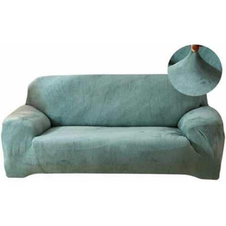 Soffaöverdrag, 3-sits Stretch Soffaöverdrag, Tjock Sammet Soffaöverdrag, Lätt att Justera, Elastiskt Tyg, Skydd för Soffa