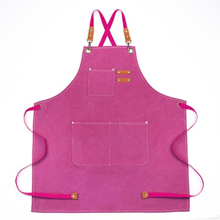 (Rosa) Cowboy-forkle med lommer for frisør, maler, gartner