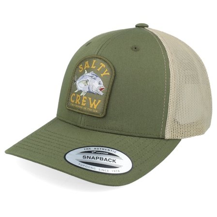 Salty Crew - Green trucker Czapka Z Daszkiem - Ulua Retro Moss Green/Khaki Trucker @ Hatstore