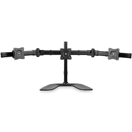 StarTech Triple Monitor Stand for VESA Mount Monitors up to 27" - Steel (ARMBARTRIO2) stativ - justerbar arm - for 3 skjermer - svart