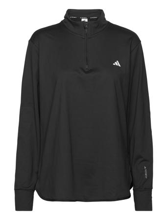 Techfit Aeroready Warm Quarter-Zip Training Top Langærmet T-shirt Sort Adidas Performance