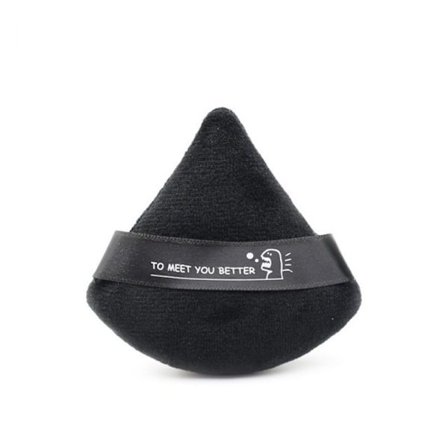1/2 st Makeup Puffs Triangle Velvet Powder Puff 1 ST SVART