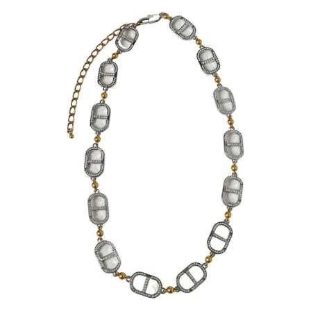 Twinset, Necklace Grijs, Dames, Maat:ONE Size