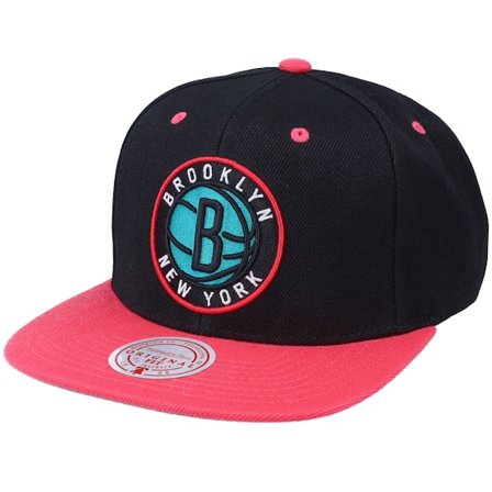 Mitchell & Ness - NBA Noir snapback Casquette - Brooklyn Nets Tone Santa Ana 2 Black/Pink Snapback @ Hatstore