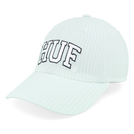 HUF - Grønn unconstructed Caps - Arch Logo Cv 6 Panel Smoke Green Dad Cap @ Hatstore