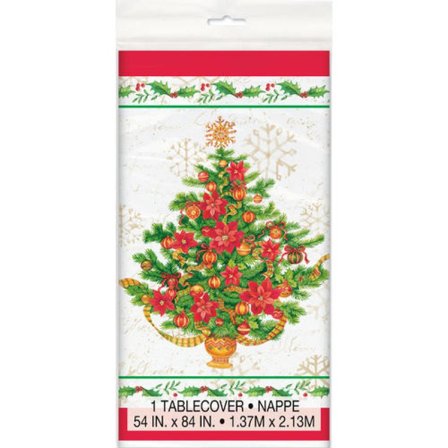 Duk Julgran & Julstjärna 137 x 213 cm - Julfest Dekoration - Kalaslagret.se