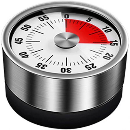 Køkken Timer, Mekanisk Køkken Timer, Magnetisk Timer, Resttid Visning Med Hørbar Alarm, Magnetisk Timer, Koge Timer - 60 Minutter.