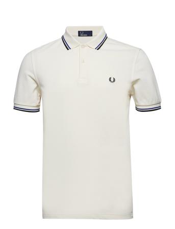 Twin Tipped Fp Shirt Polos Short-sleeved Hvid Fred Perry