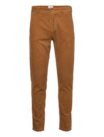 Corduroy Cropped Pants Chinos Byxor Brun Lindbergh