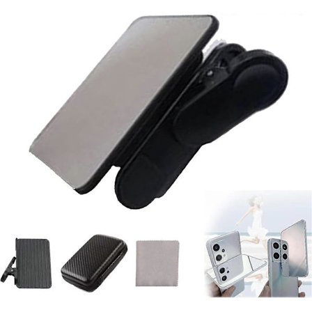 Smartphone Kamera Spegel Reflektions Clip Kit, Mobiltelefon Reflektions Kamera Clip Selfie Reflektor, Mobiltelefon Fotograferingstillbehör