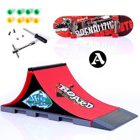 Tech Finger Skateboard Kit Finger Bike BMX Mini Tvåhjuling Scooter Board Skate Fingers Sportsträning Rekvisita Ramp Skate Park Leksaker Pop