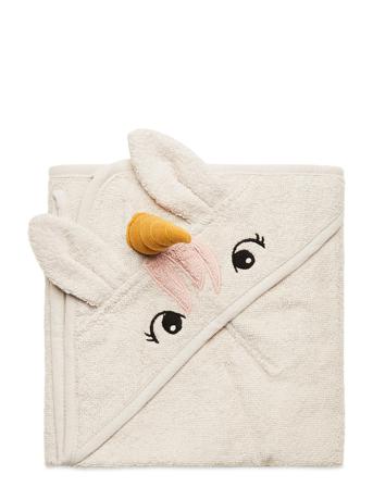 Albert Hooded Towel Home Bath Time Towels & Cloths Towels Beige Liewood