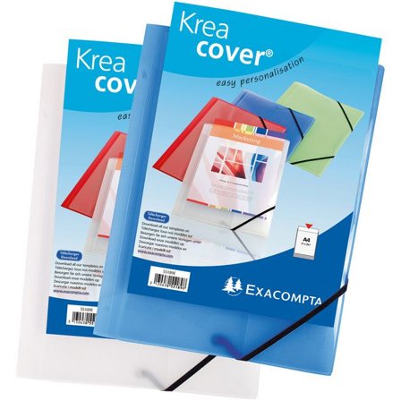 EXACOMPTA Gummibandsmapp 3-kl ficka vit - Lyreco - Kontorsmaterial - Mappar och plastfickor - Plastmappar och aktmappar