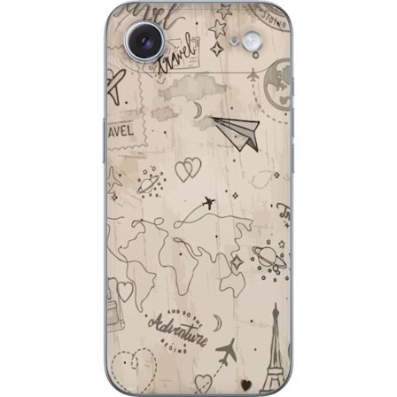 Kompatibel Mobilcover til Apple iPhone 17 Air Fremtidig pansret helt i pink og guld med glødende energi i en dramatisk neonmiljø