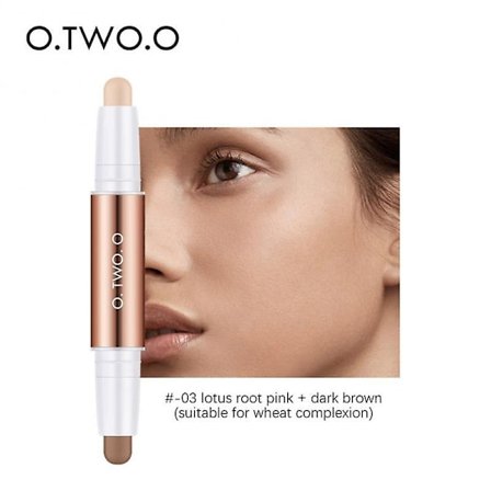 O.two.o 3d Dubbelsidig Makeup Highlighter V Face Concealer Contouring Bronzers Highlighters Pen Kosmetisk Makeup Contour Stick
