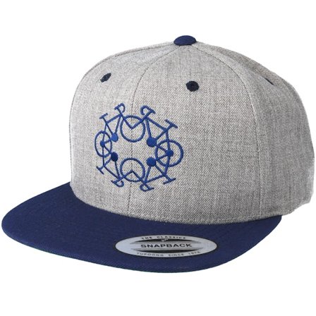 Bike Souls - Cinza snapback Boné - Bike Circle Heather Navy Snapback @ Hatstore
