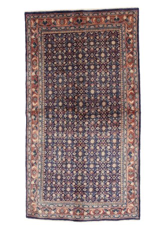 Medaillon Klein Sarough Teppich 132X233 Wolle