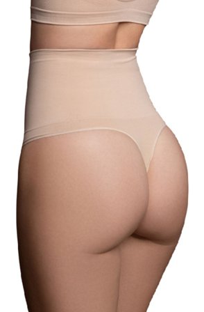 Seamless High Waist Medium Control Nude M - Woome.pl