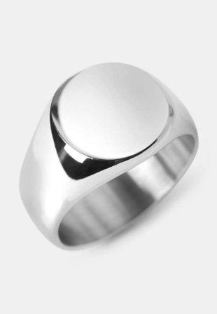 NORVIE Ring i stål SEBASTIAN Smycken Grå 21MM