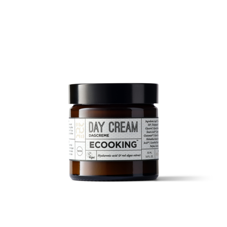 Ecooking Dagcreme 50 ml - Hyaluronsyre, Kollagenboost, Græskarkerner & Rødalger - Let konsistens