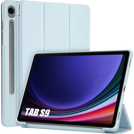 Skyddsväska för Samsung Galaxy Tab S9 - Chockresistent - Ställ för Väcka-Sova - Blå - 11 Tum
