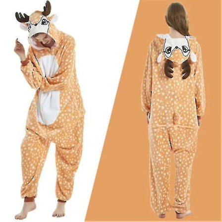 Unisex-aikuisen Kigurumi-eläinhahmoasu Onesie-pyjama Yksivärinen