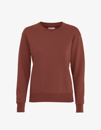 Women Classic Organic Crew - Cinnamon Brown - M