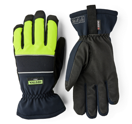Hestra Job Alto Czone Vinterhandske High-Vis gul/sort 6, Tøj