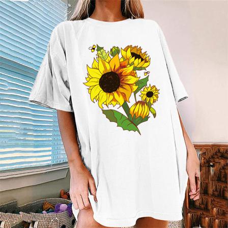 Kortärmad T-shirt För Kvinnor, Boho T-shirt