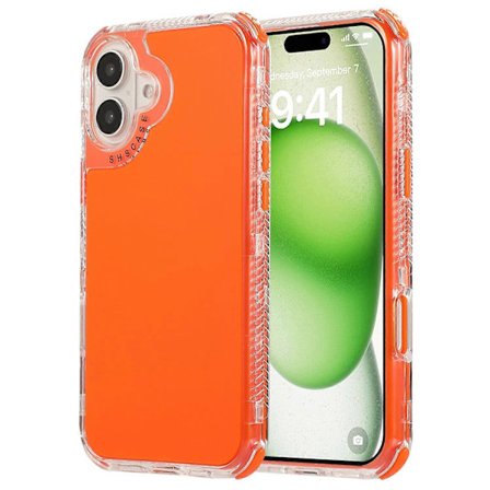 Skal till iPhone 16 3-i-1 Stöttåligt PC+TPU Telefonskal - Grön