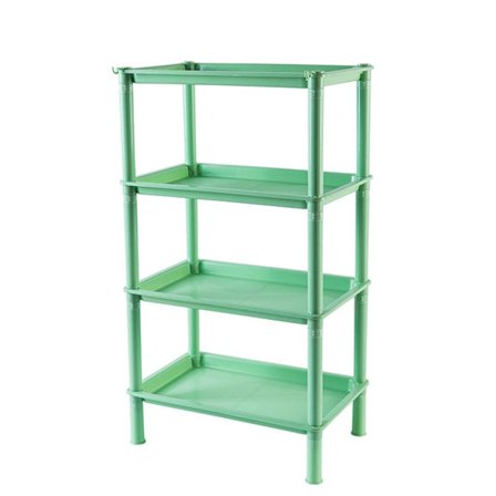 Badrumsförvaringshylla Köksgolv Plast Hylla Grön