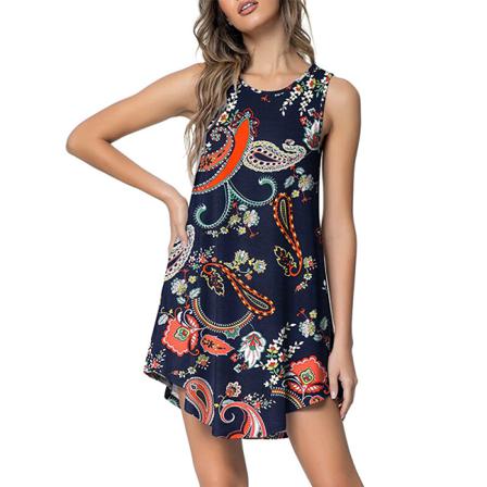 Dam Tank Sundress Vest T Shirt Klänning