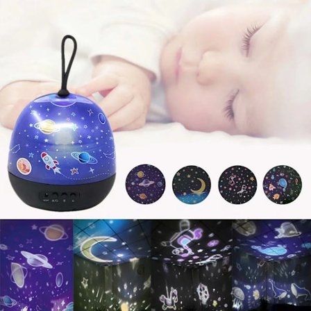 Stjerneprojektorlampe, roterende stjerneprojektor natlampe soveværelse