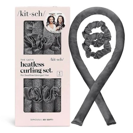 Kitsch Satin Heatless Curling Set - Hårruller til varme-fri krøller | Varme-fri hårcurlers & varmeruller | Hårruller at sove i | Varme-fri krøller C..