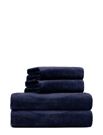 Organic Towel 45X65Cm Home Textiles Bathroom Textiles Towels & Bath Towels Blå Rosemunde