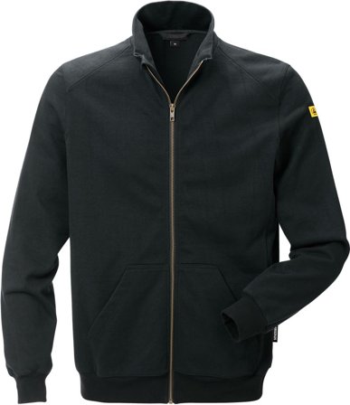 Fristads Herr ESD Sweatshirt-jacka 4080 XSM, Svart