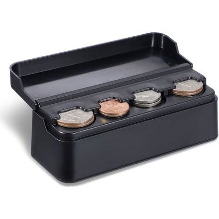 Mynt Holder for Bil, Myntveksel Organizer Kompatibel med Mynter av Ulike Størrelser, Dashbordmontert Holder Egnet for de Fleste Biler, Lastebiler (