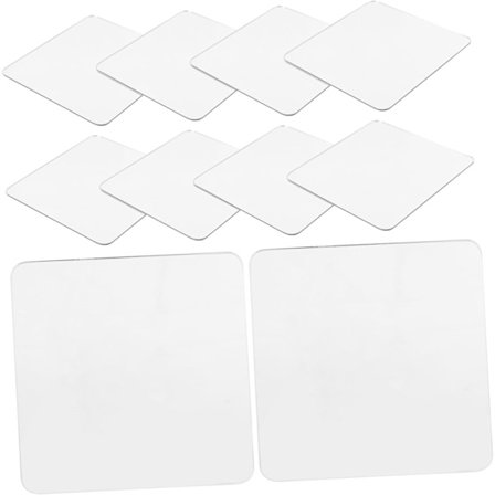 10 st ark reflekterande spegel Hushållsspegel Fyrkantiga speglar för vägg Hantverksspegel Hemspegel Fyrkantig sminkspegel DIY-spegel Skiva Litet glas