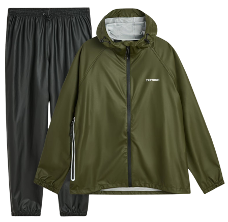 Tretorn Packable Rainbreaker Set Forest Green
