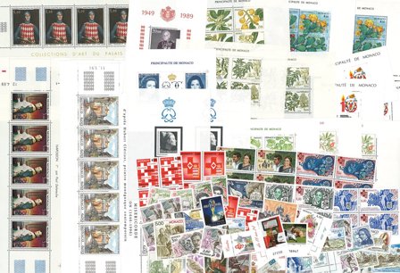 Monaco - Dubletlot i pose - Postfrisk
