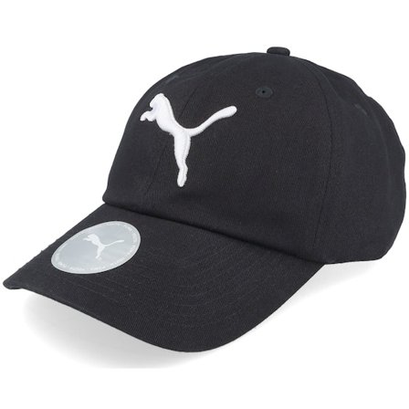 Puma - Black - unconstructed - Cap - Kids Essential Cap Jr Black Dad Cap - Hatstore