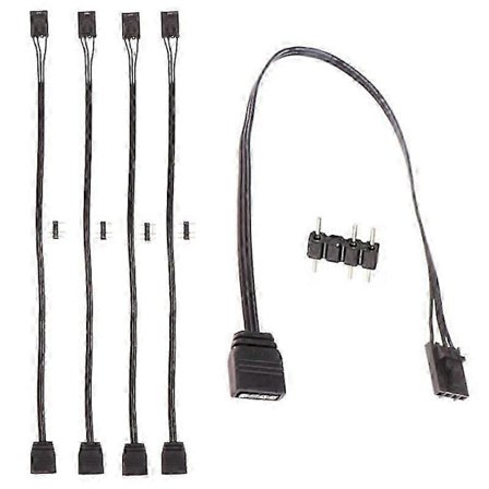 Corsair 4PIN RGB - Standard ARGB 3-Pin 5V -sovitinliittimelle RGB-kaapeli 25cm