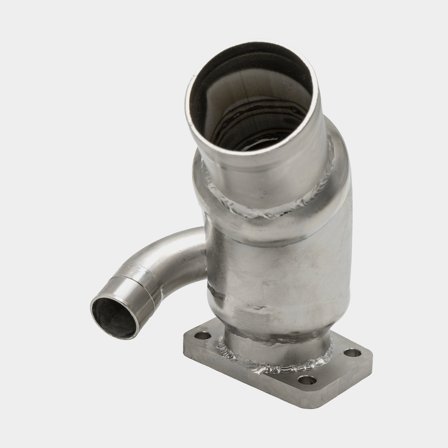 Coude d’échappement, inox, pour Volvo Penta D2, MD22