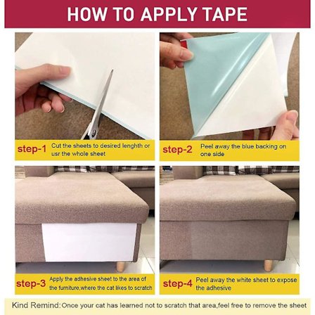 Kattklösavvisande Tejp, 8 St Möbelskydd, Klar Dubbelsidig Anti-klös Kattträning Tejp Ark - Soffa, Dörr, Väggar, Mattor