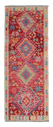 Tessuto A Mano Kilim Afghan Old Style Tappeto 78X197 Di Lana Piccolo