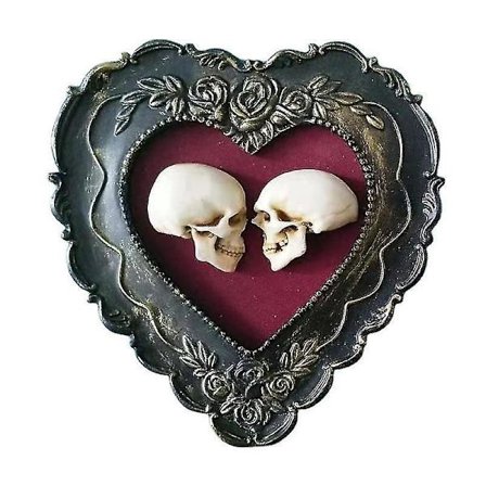 Romantisk kærlighedsskelet Halloween harpikshåndværk giver venner hjemmedekor